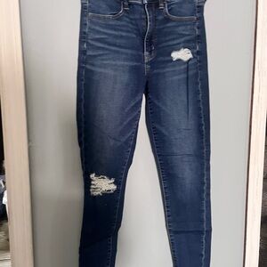 American Eagle Outfitters Blue Skinny Jeans Distressed